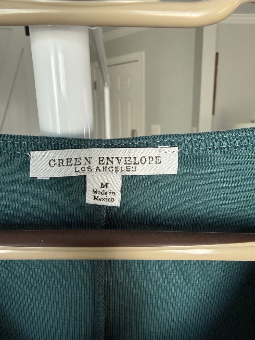 Green Envelope Teal Draped Cowl Neck Short Sleeve Top - Picture 2 of 3